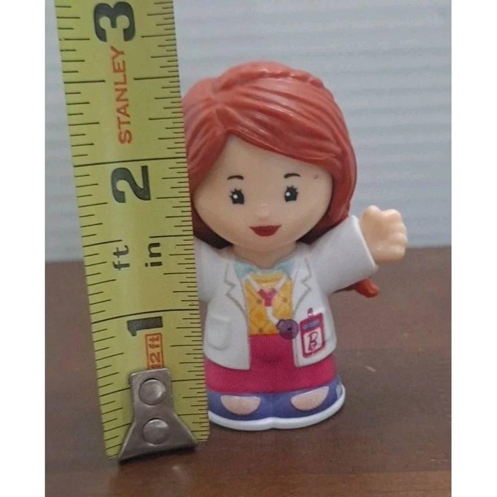 Fisher Price Little People GIRL BARBIE Red Head Doctor Nurse Hospital 2022